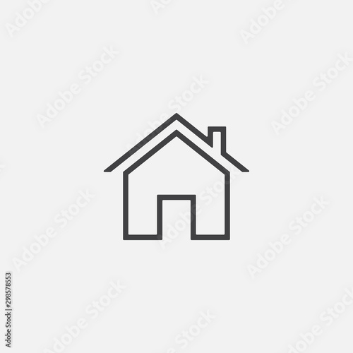 House or home vector icon in linear style, Home vector icon illustration sign, home simple icon, Small house Icon Vector, Simple flat house symbol. Home Illustration