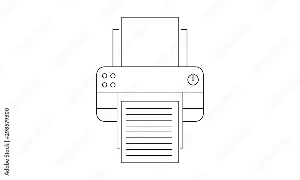 Printer icon for document printing and office tasks Printer icon for document printing and office tasks