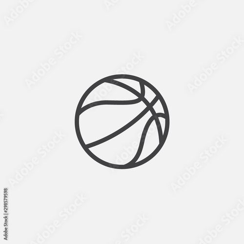 Simple element illustration from basketball in linear style  Basketball ball sign icon symbol design  Basketball ball icon  Flat vector illustration basketball ball