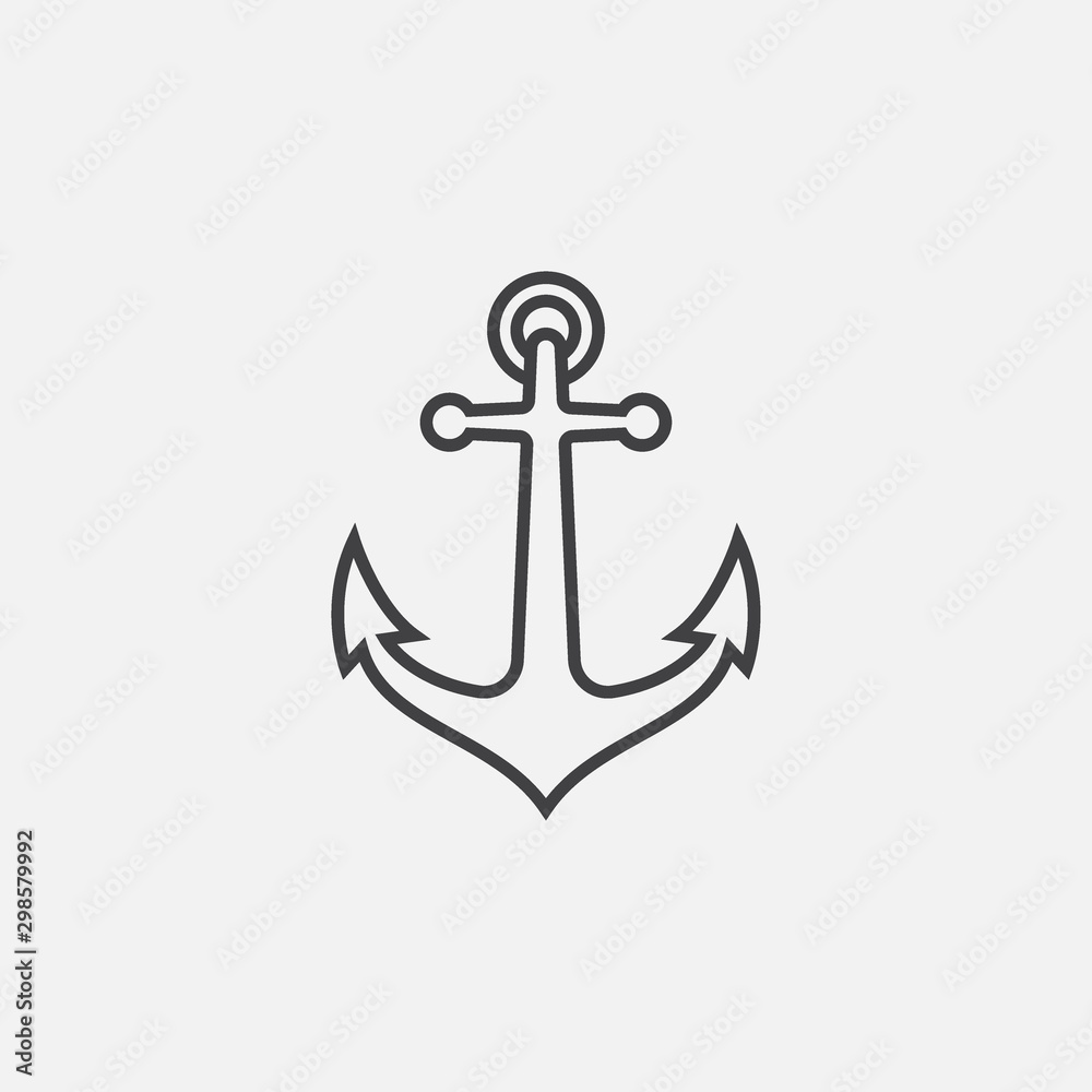 Anchor vector logo icon in linear style, Nautical maritime, sea ocean boat illustration symbol, Anchor vector icon, Pirate Nautical maritime boat, Anchor icon, Simple vector icon Anchor vector logo icon in linear style, Nautical maritime, sea ocean boat illustration symbol, Anchor vector icon, Pirate Nautical maritime boat, Anchor icon, Simple vector icon