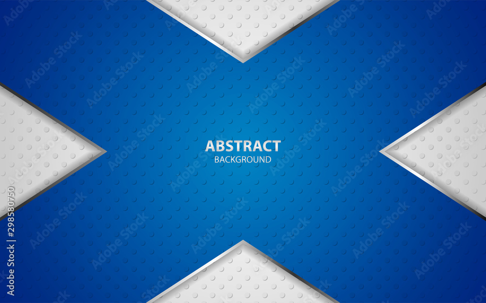 Abstract metallic blue and silver  frame layout design tech innovation concept geometric background. Can use for wallpaper, poster, brochure, cover, banner, advertising, corporate