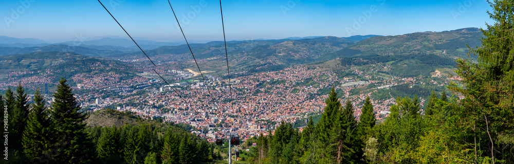 View of Sarajevo from the top of Mount Trebević 