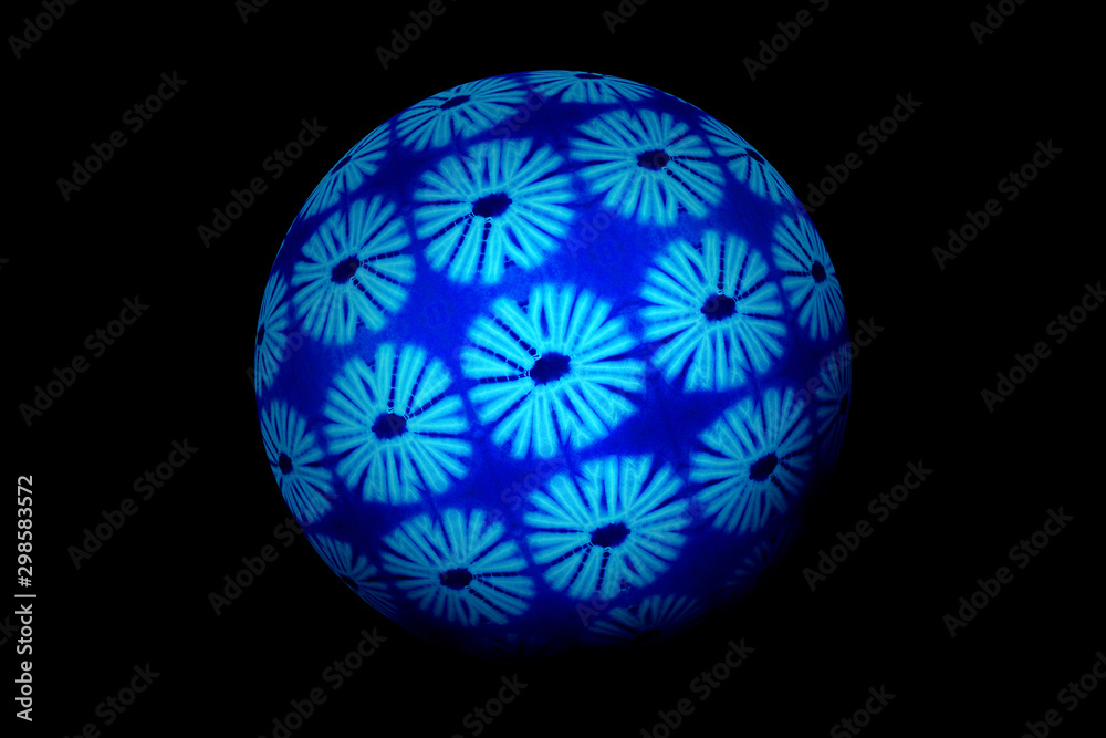 World of African fabrics, black background