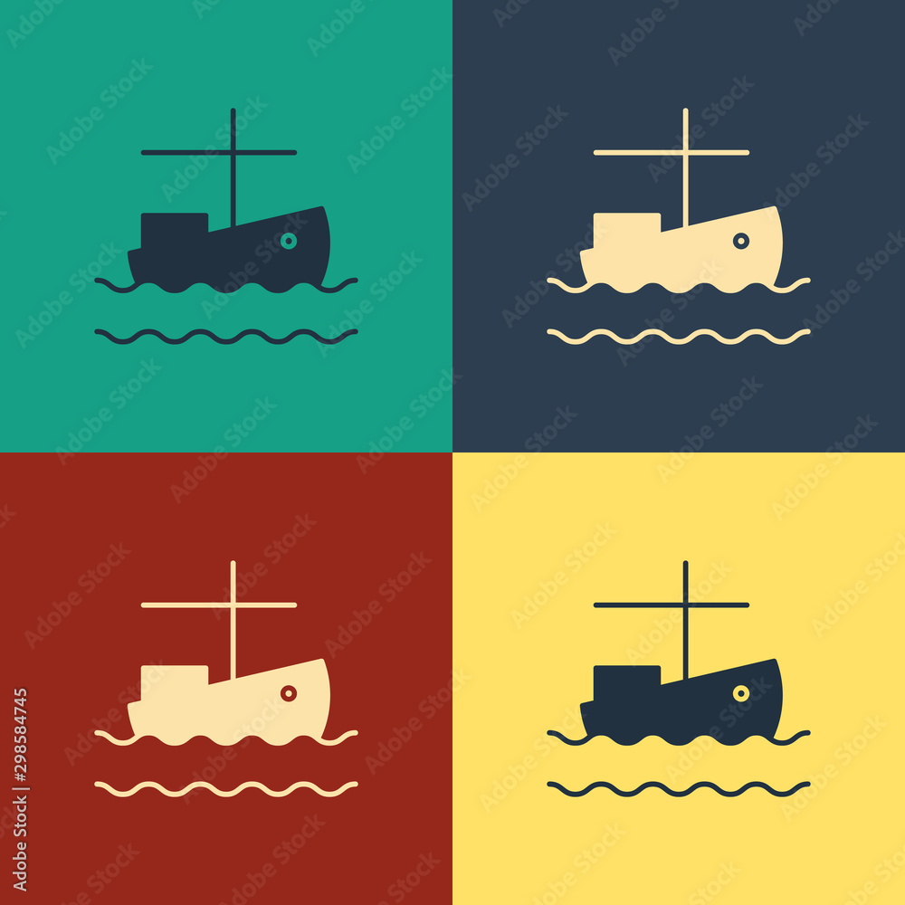 Fishing Boat Drawing Color
