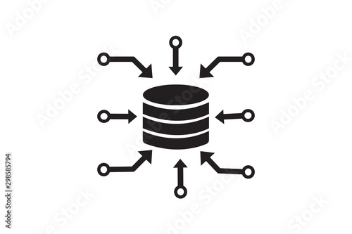 data aggregation icon simple element illustration