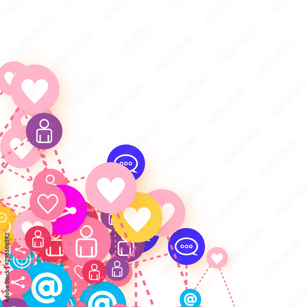 Social media marketing, Communication concept. Social media marketing, Communication concept.