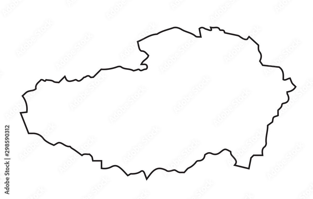 Tibet Outline Map Over A White Background Tibet Outline Map Over A White Background