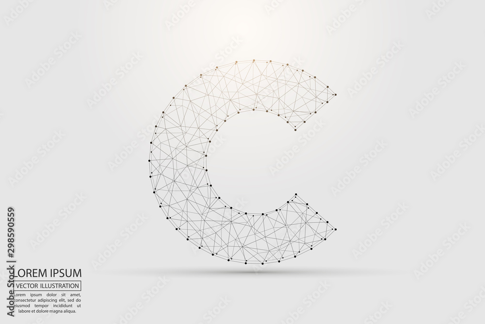 English letters abstract font consists 3d of triangles, lines, dots and connections. Vector illustration EPS 10. English letters abstract font consists 3d of triangles, lines, dots and connections. Vector illustration EPS 10.