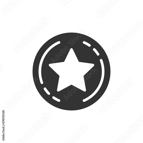 Loyalty icon in flat style. Reward vector illustration on white isolated background. Discount business concept.