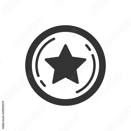 Loyalty icon in flat style. Reward vector illustration on white isolated background. Discount business concept.