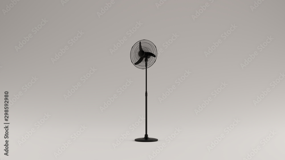 Black Office Cooling Fan 3d illustration 3d render Black Office Cooling Fan 3d illustration 3d render