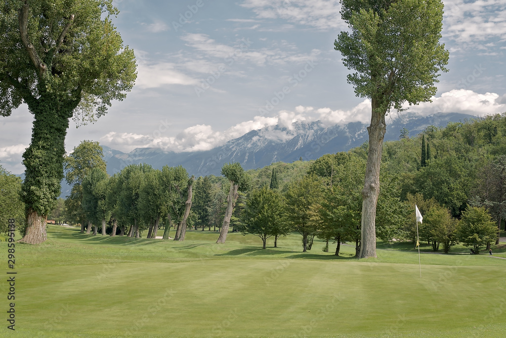 Naklejka premium Giocare una Partita di Golf