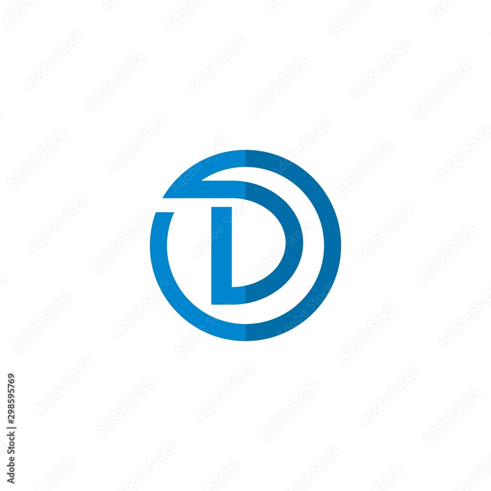 D letter logo vector icon template icon illustration design