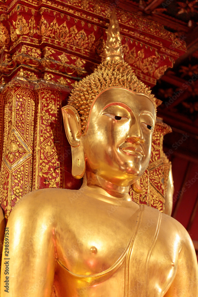 Fototapeta premium Nan province, Thailand - October 18, 2019: Phumin temple Tourist attractions culture.