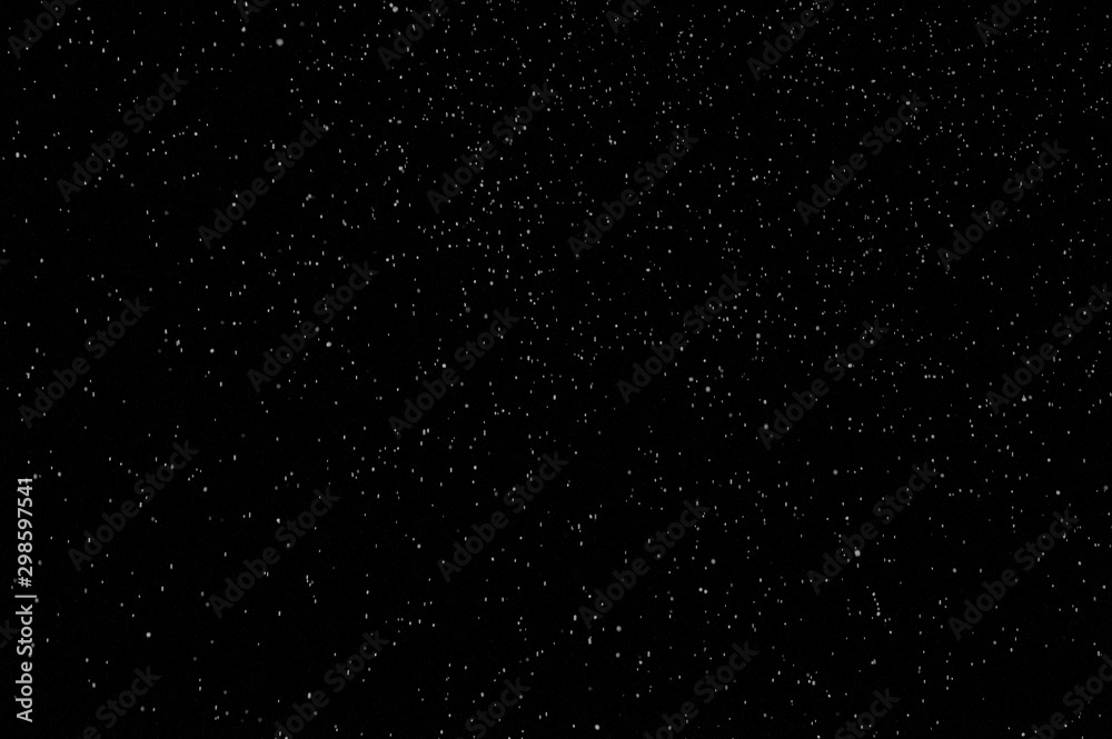 Beautiful snowfall isolated on the black background. Seamless loop animation. Use the composite mode Screen, Add or Lighten for transparency.