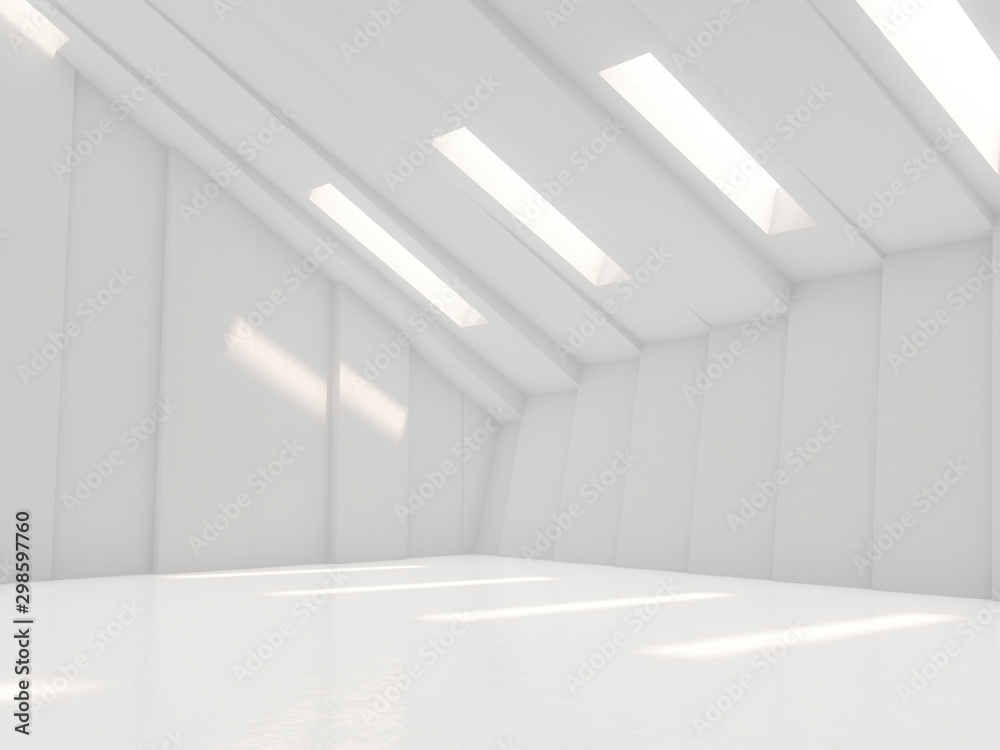 Fototapeta premium Abstract modern architecture background. 3D