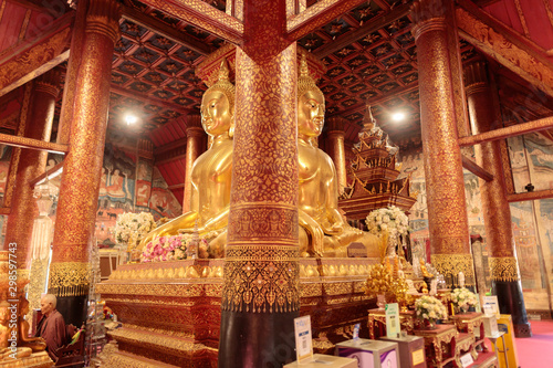 Nan province, Thailand - October 18, 2019: Phumin temple Tourist attractions culture.