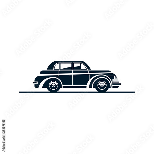 ilustration of classic car for vintage logo