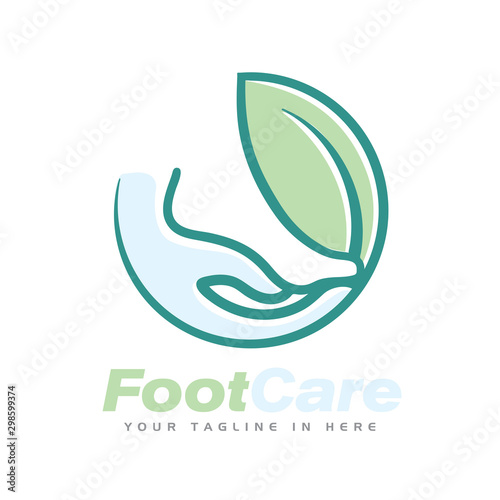 circle Nature foot care logo design inspiration