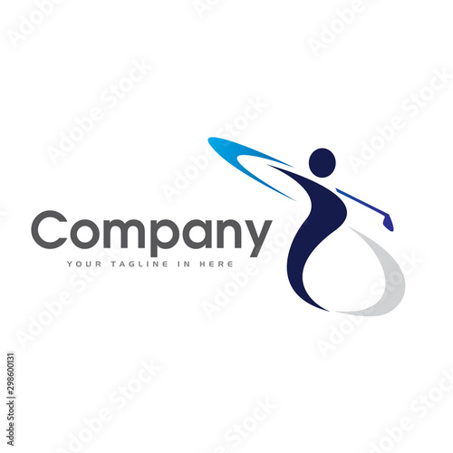 Infinite golf swing shoot ball logo design inspiration