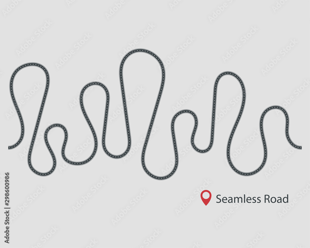 Seamless street and road vector template isolated on background. Seamless street and road vector template isolated on background.