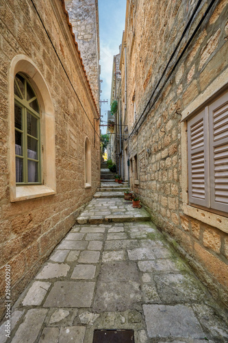 Fototapeta Naklejka Na Ścianę i Meble -  Croatia, city of Korcula - fragment of urban architecture