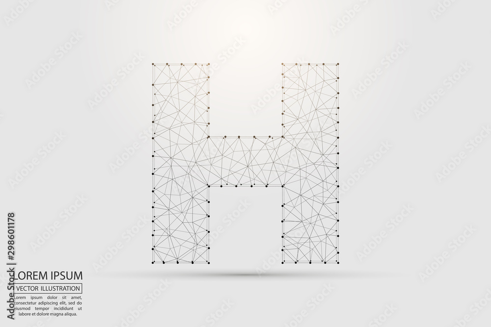 English letters abstract font consists 3d of triangles, lines, dots and connections. Vector illustration EPS 10. English letters abstract font consists 3d of triangles, lines, dots and connections. Vector illustration EPS 10.