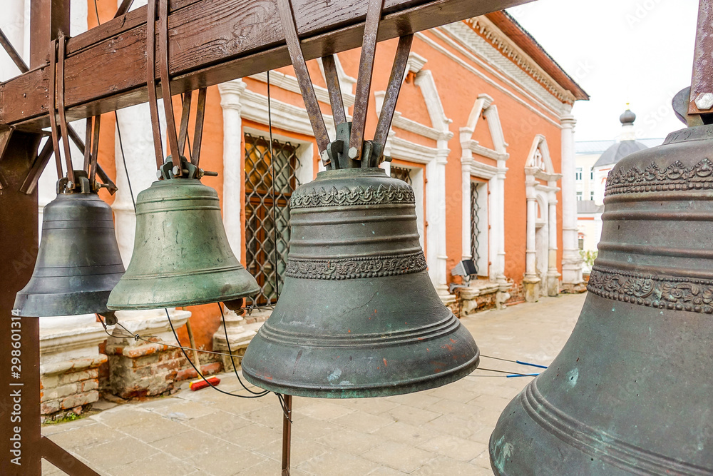 Obraz premium A few bells. The belfry of the Moscow monastery