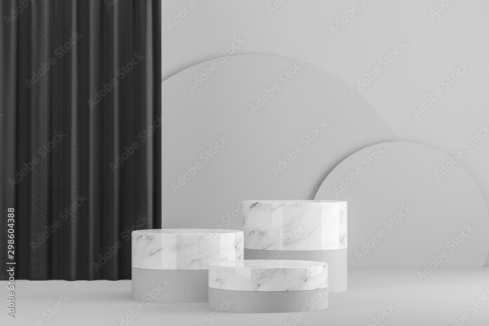 White And Marble Tables For Product Display Stock Photo Adobe Stock