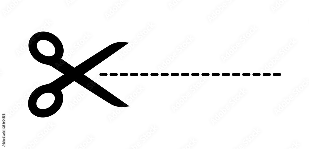 Flat scissors icon isolated on white background. Modern design object Flat scissors icon isolated on white background. Modern design object