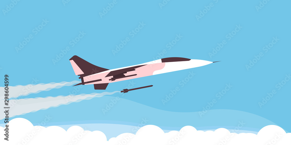 Super fighter plane aircraft vector military force speed. Army ...