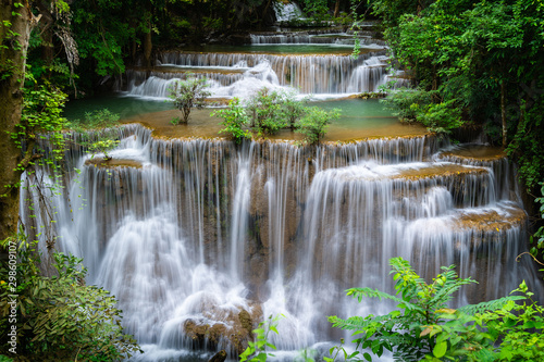Huay Mae Khamin Waterfalls, Khuean Srinagarindra National Park, Si Sawat , Kanchanaburi, Thailand