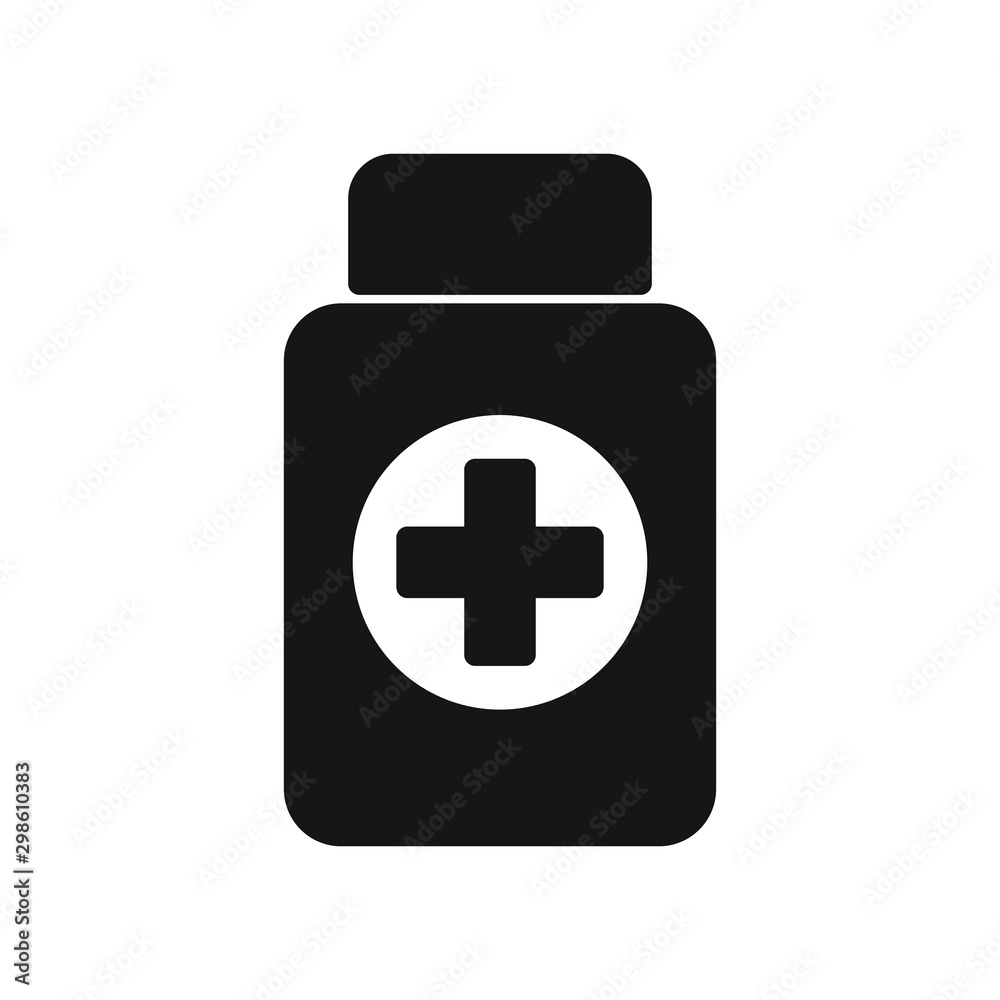 Medicine bottle icon. Vector illustration Medicine bottle icon. Vector illustration