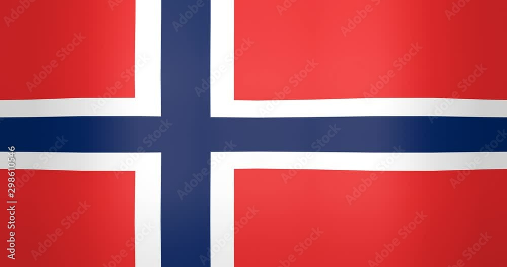 Waving Flag of Norway Looping Background Waving Flag of Norway Looping Background