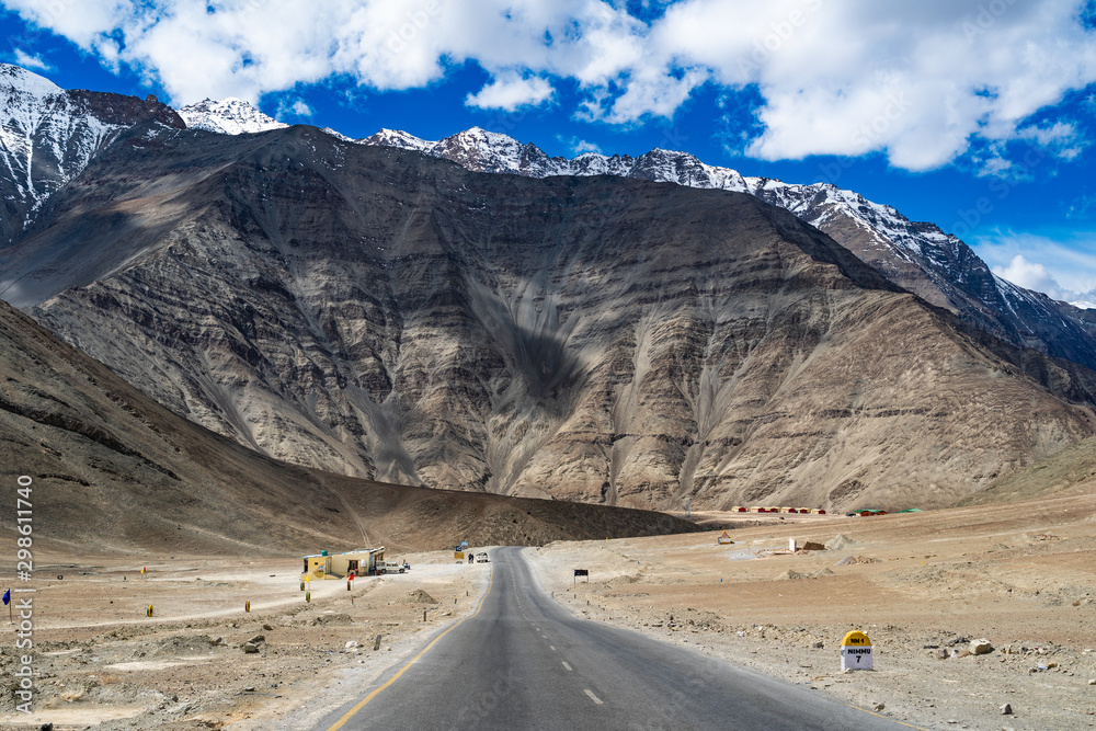 On the way to Sham Valley near Magnetic Hill , Leh Ladakh, India