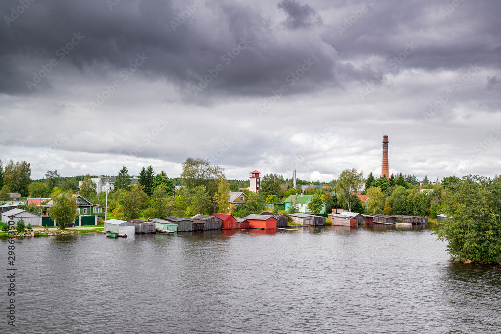 Scenes of work on northwest rivers with ships and boats