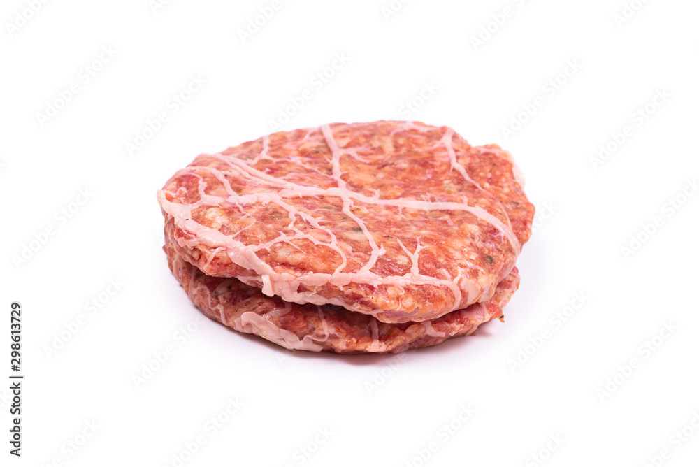 Burger cutlet isolated on white. Burger cutlet isolated on white.