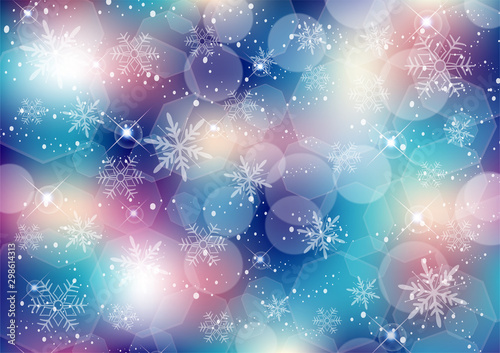 キラキラ背景_ブルー