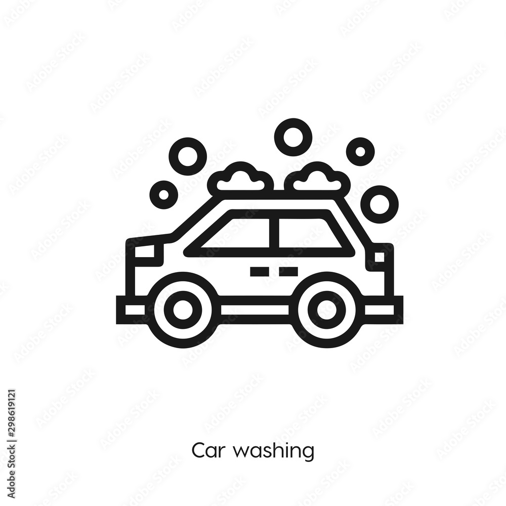 car washing icon vector