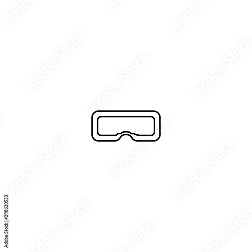 3d glasses icon. Movie entertainment glasses symbol