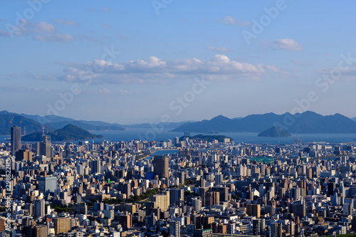 Obraz na płótnie Hiroshima city view from Mitakiyama