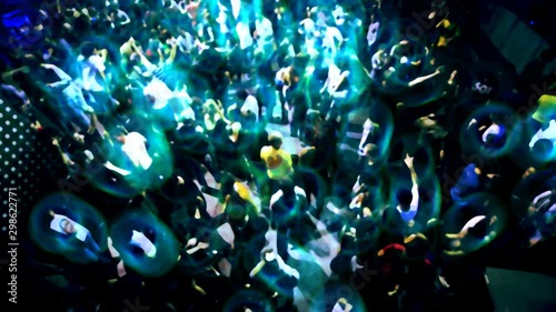 Dancing people at the disco.