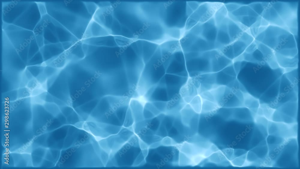 Water surface texture background concept.  Top view of pure blue water in the pool with light reflections. 