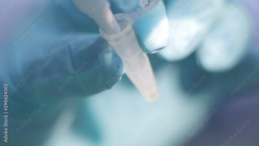 Scientific experiment in a lab. HD