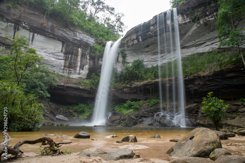 Huay Luang Waterfall is located in the area of Phu Chong Na Yoi National Park  Ubon Ratchathani Thailand