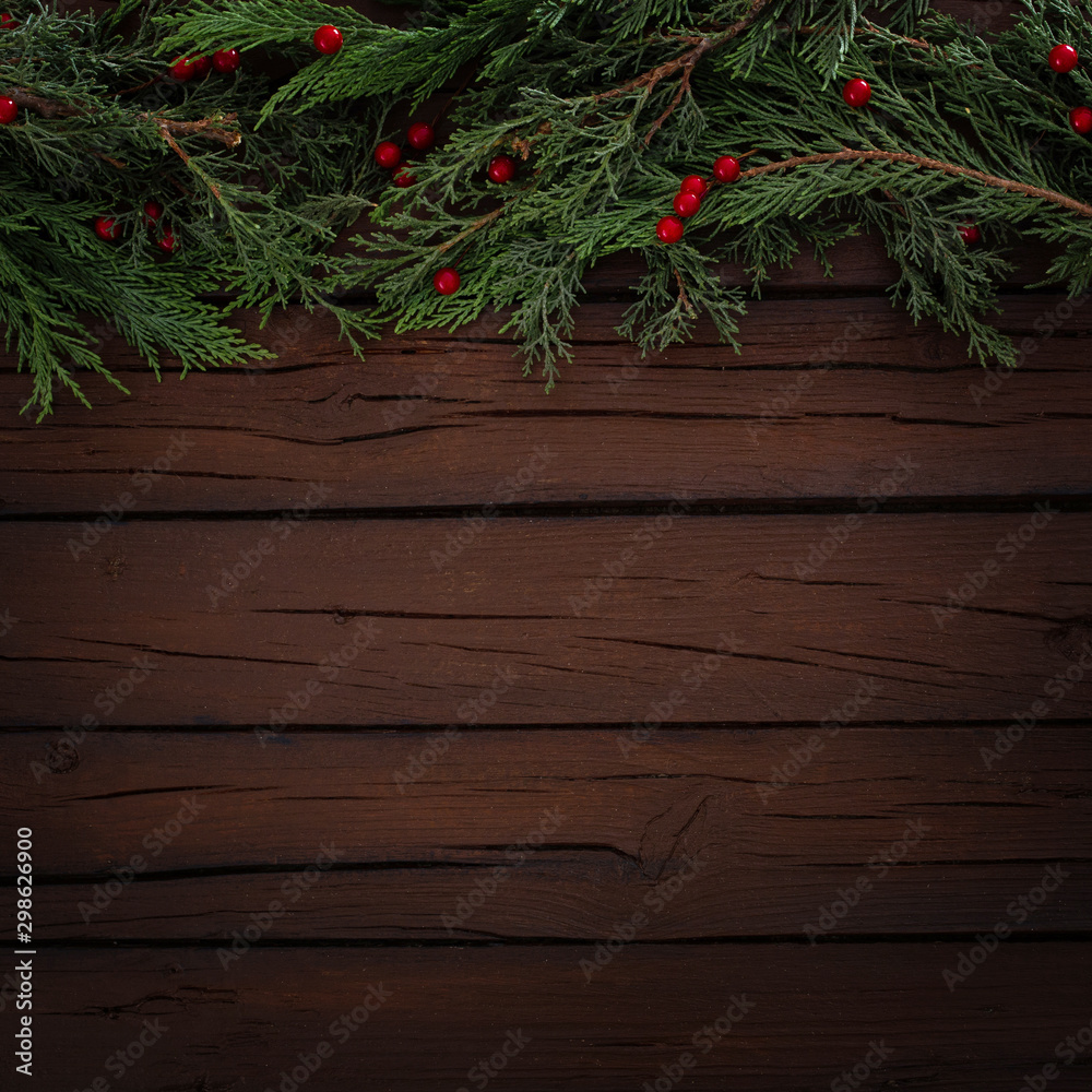 Composición hecha con elementos navideños Composición hecha con elementos navideños