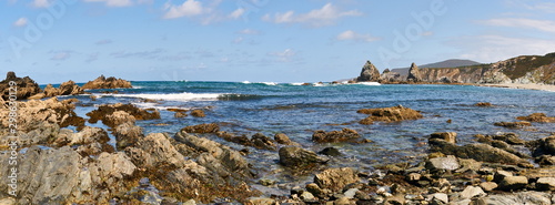 Rocks near the seaside. Costa da Morte. Ortigueira. Coruna. Spain photo
