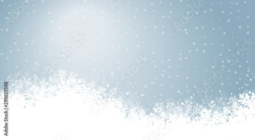 Red Background white snowflakes shine vector illustration eps10
