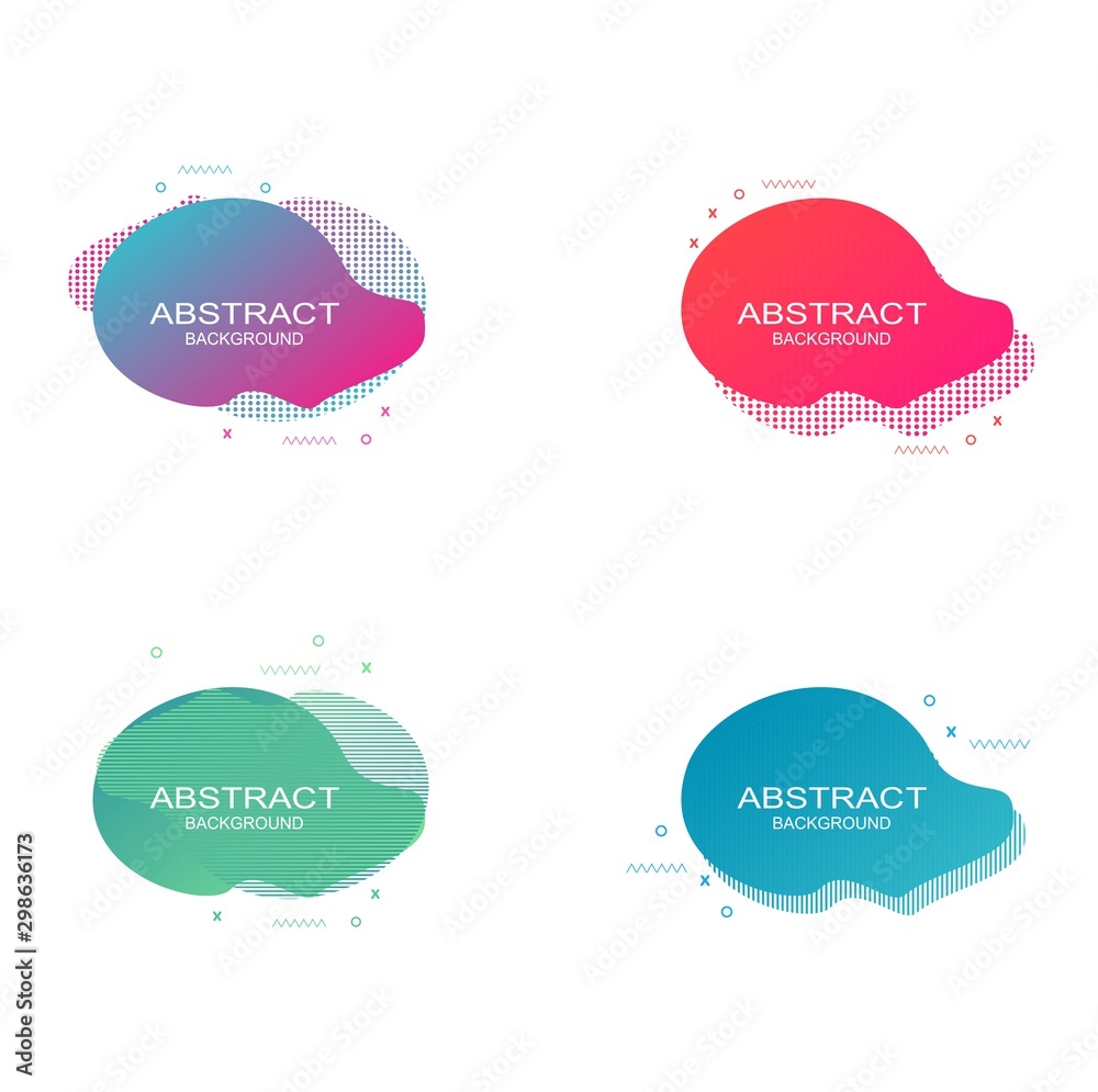 creative liquid background, Gradient abstract banners with flowing liquid shapes. Template for the design of a logo, flyer or presentation