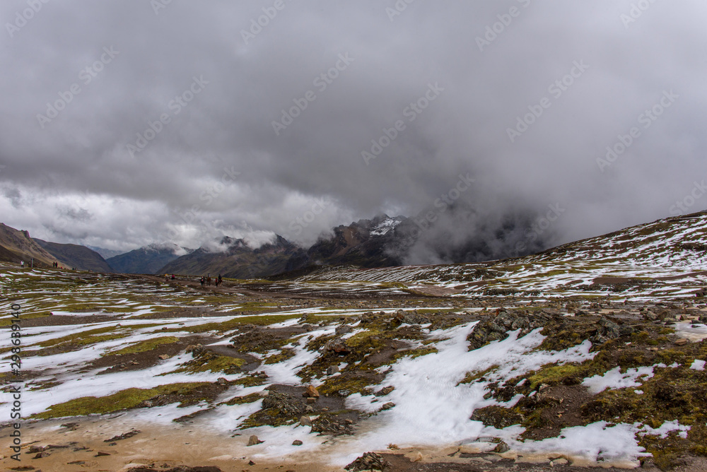 Snow covered Rainbow Mountains and Surroundings (Peru)